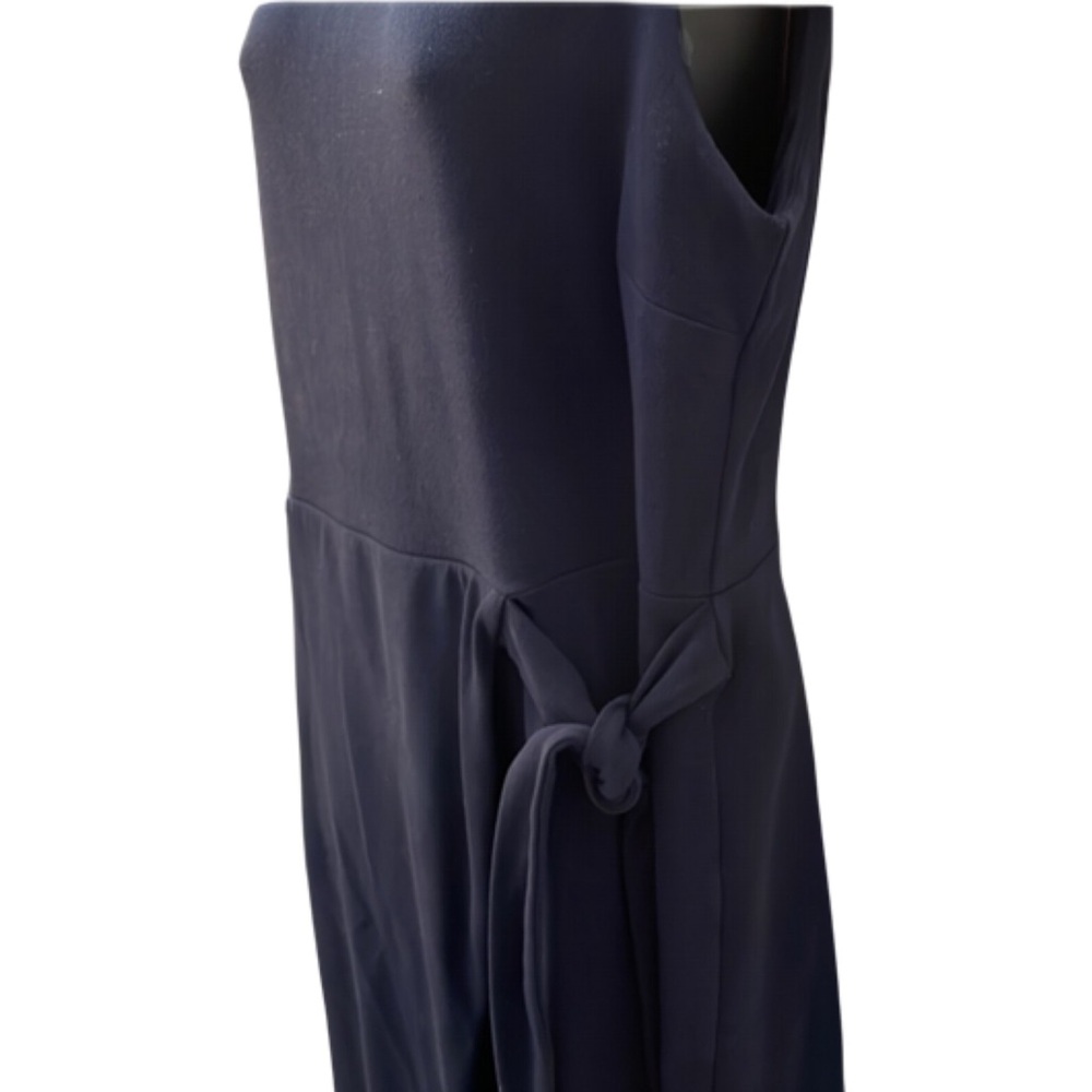 Loft Navy faux wrap dress, above the knee P12 - Picture 2 of 3
